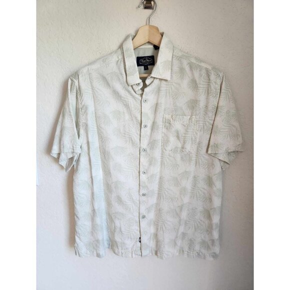 Nat Nast Men's Short Sleeve Casual Hawaiian Silk Blend Button Down Shirt Large - Picture 1 of 7